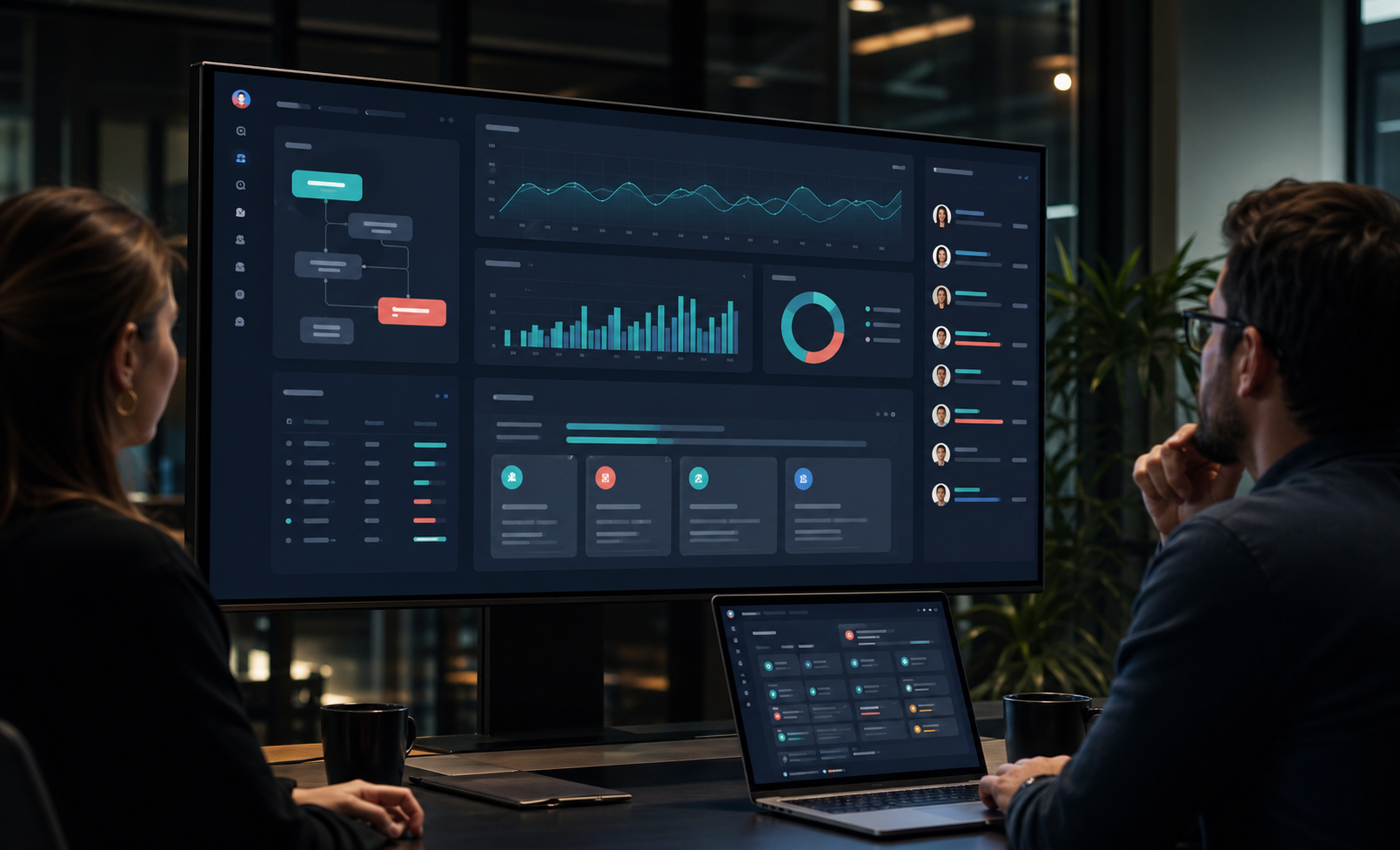 Generated visual of a custom software portal dashboard